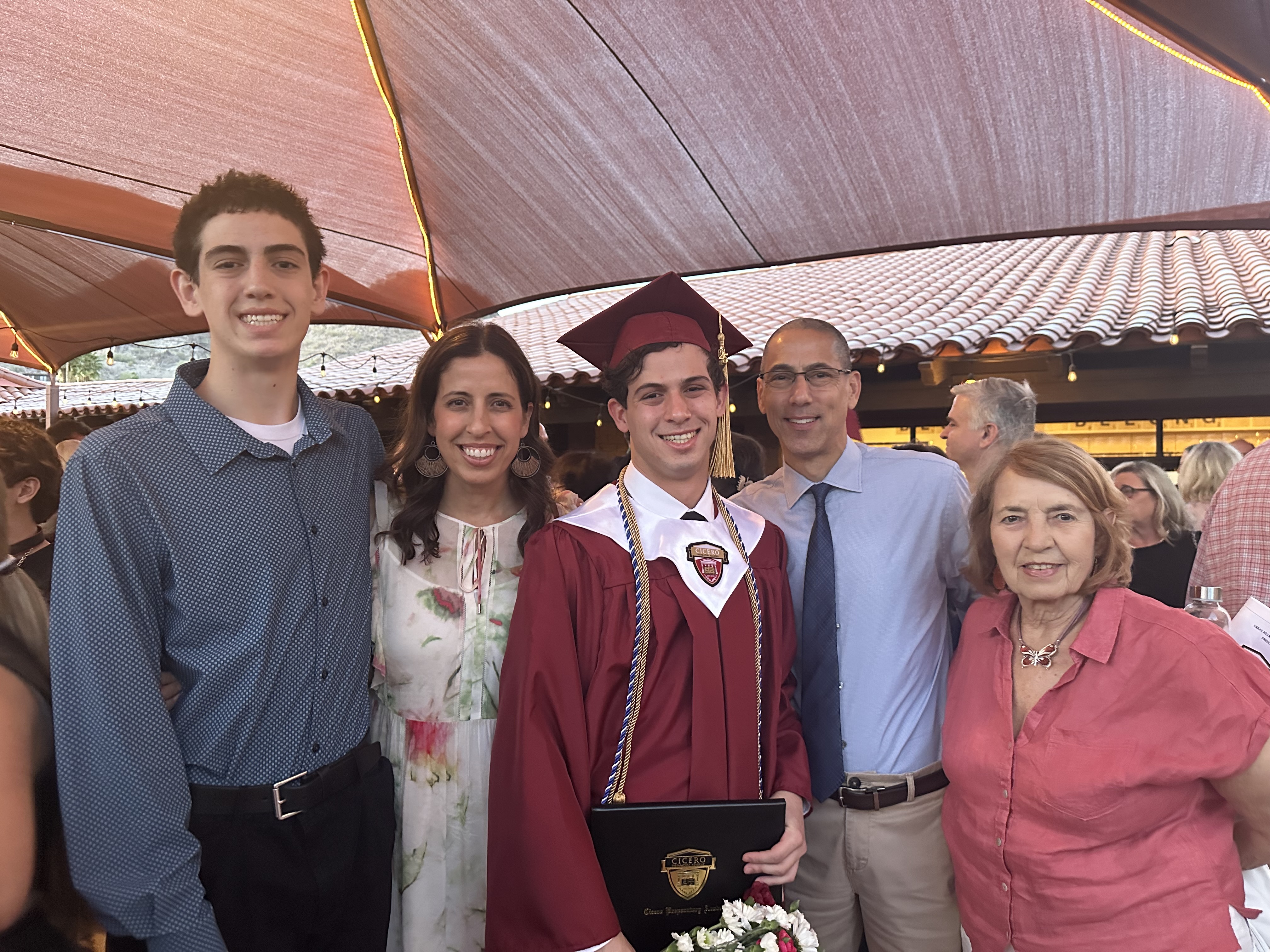 Grantham's high school graduation